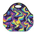 Psychedelic Wavy Print Neoprene Lunch Bag
