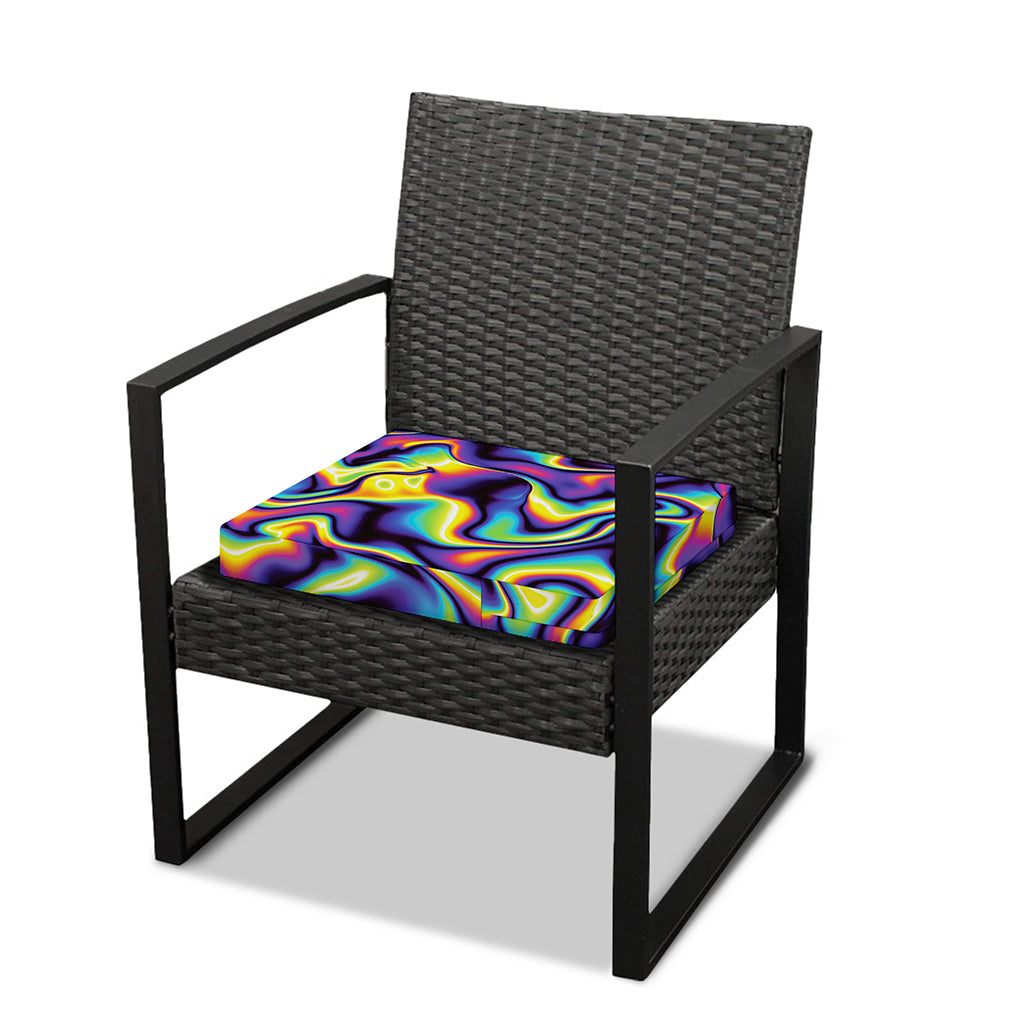 Psychedelic Wavy Print Outdoor Seat Cushion Cover