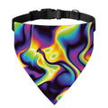 Psychedelic Wavy Print Over The Collar Dog Bandana