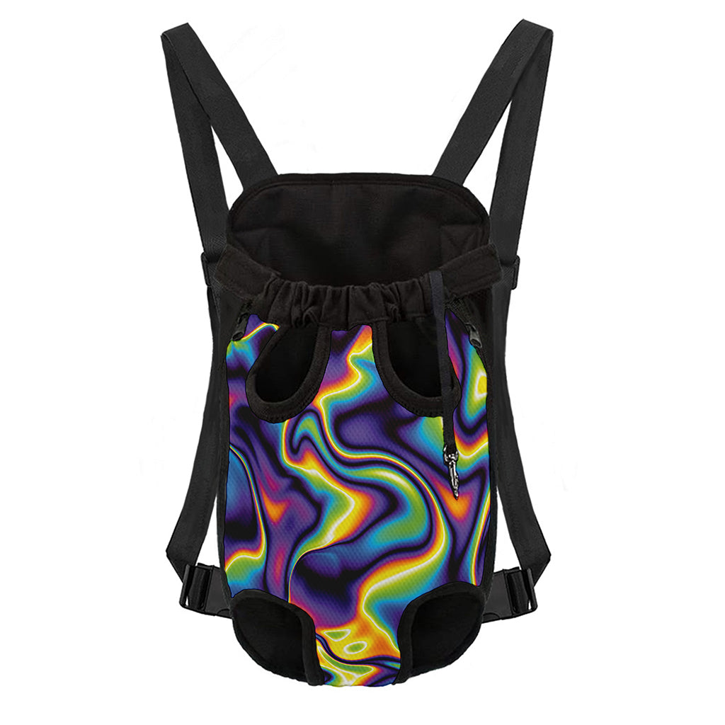 Psychedelic Wavy Print Pet Carrier Backpack