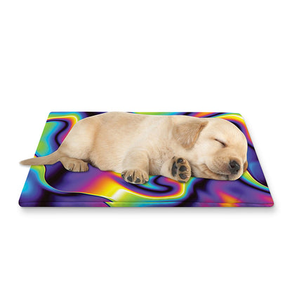 Psychedelic Wavy Print Pet Cooling Mat Cover