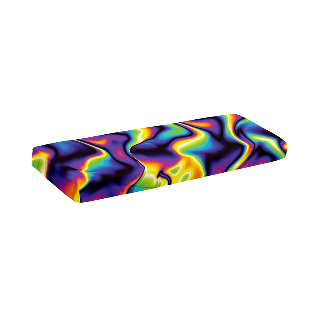 Psychedelic Wavy Print Piano Keyboard Cover