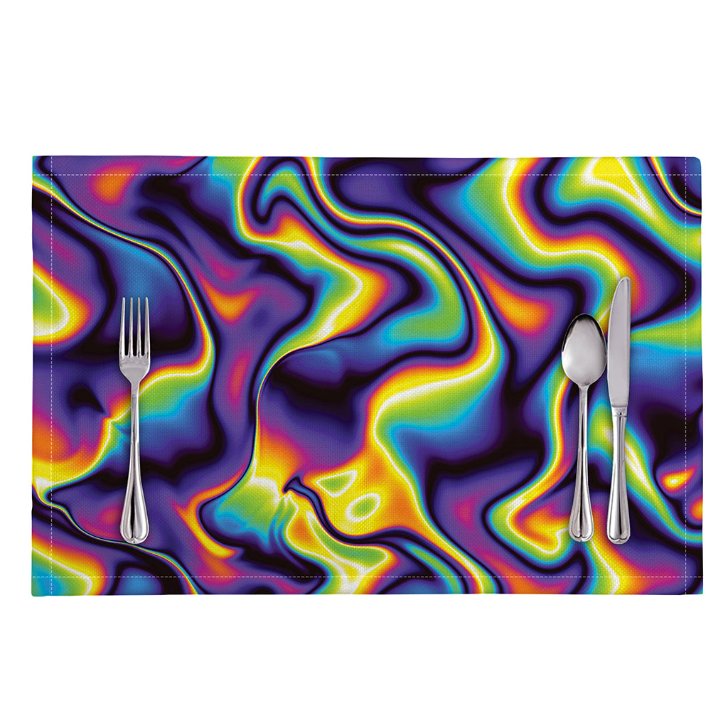 Psychedelic Wavy Print Placemat