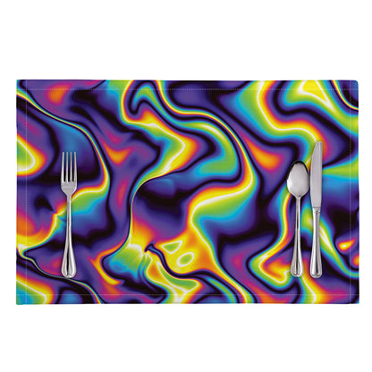 Psychedelic Wavy Print Placemat