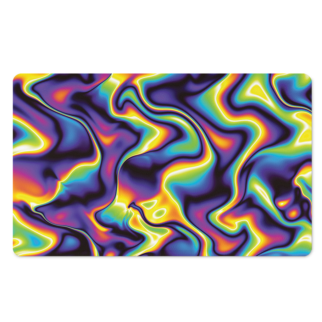 Psychedelic Wavy Print Polyester Doormat