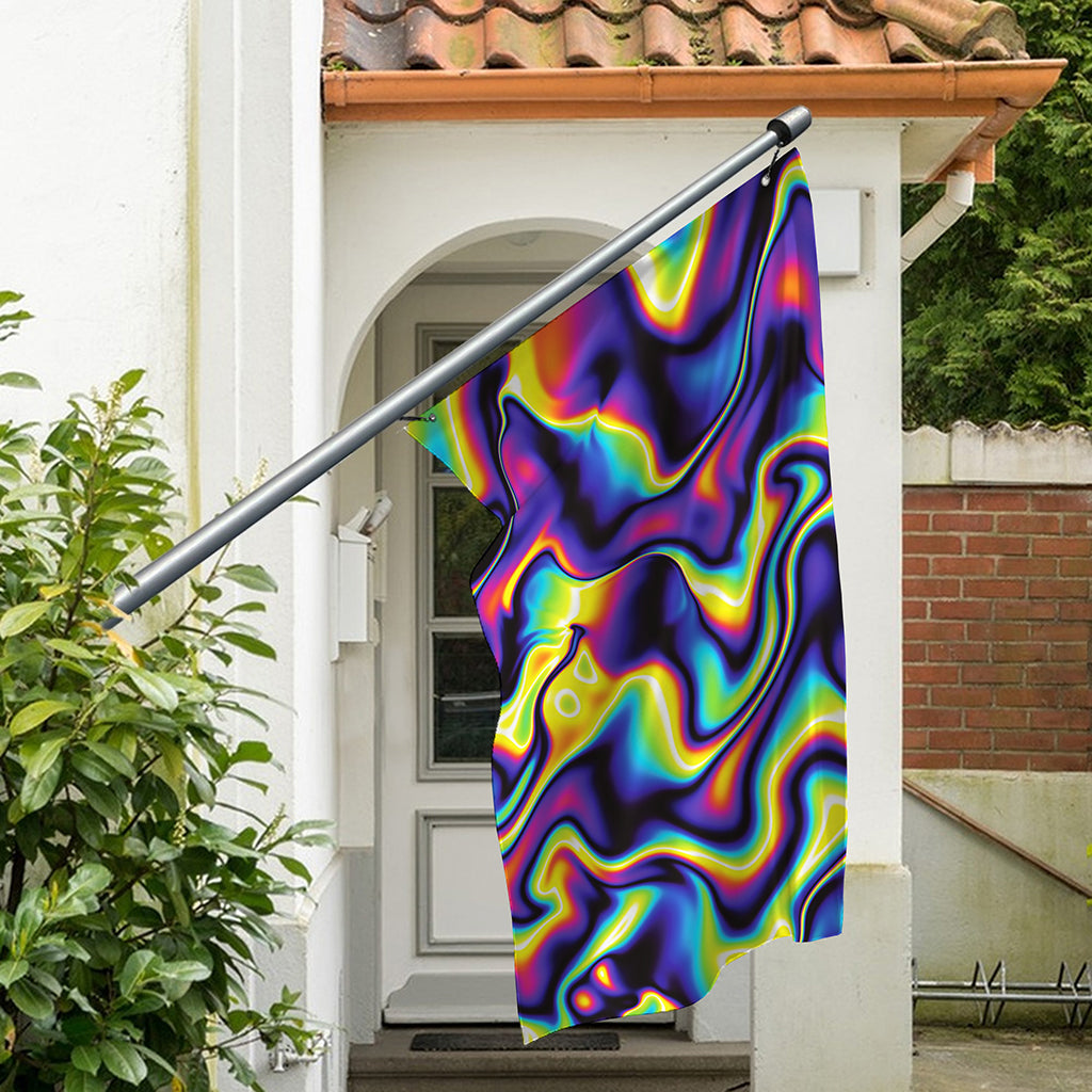 Psychedelic Wavy Print Polyester Flag