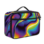 Psychedelic Wavy Print Portable Lunch Bag