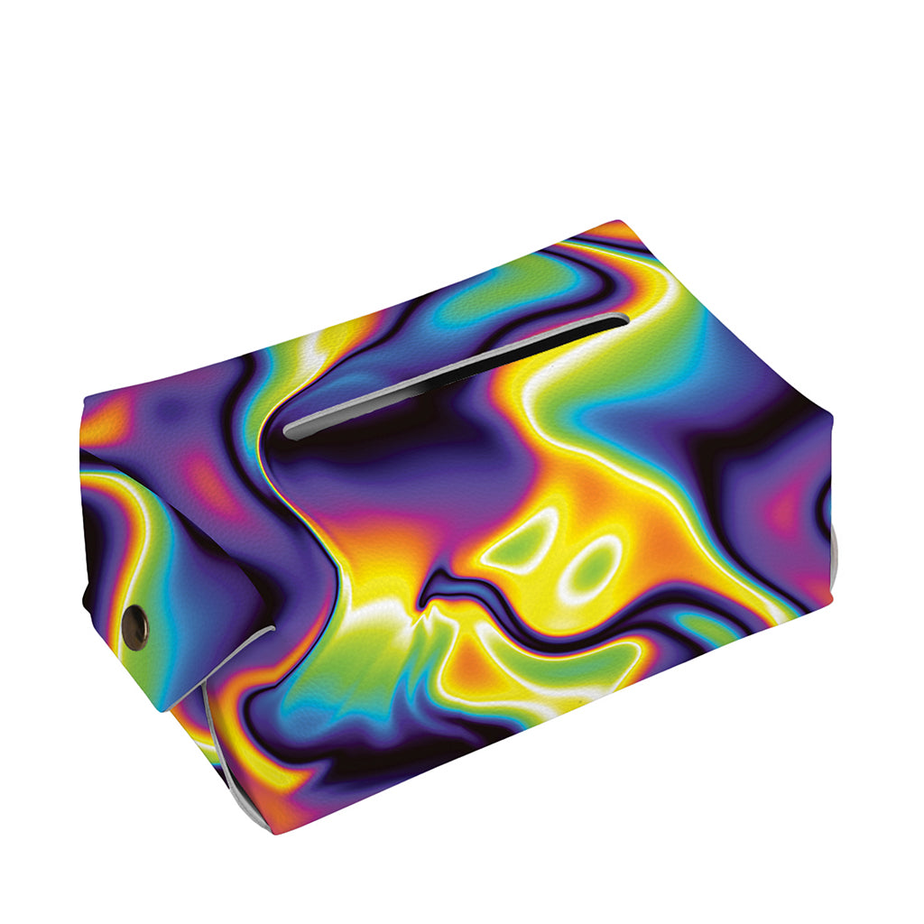 Psychedelic Wavy Print Rectangle Tissue Box Cover