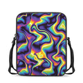Psychedelic Wavy Print Rectangular Crossbody Bag