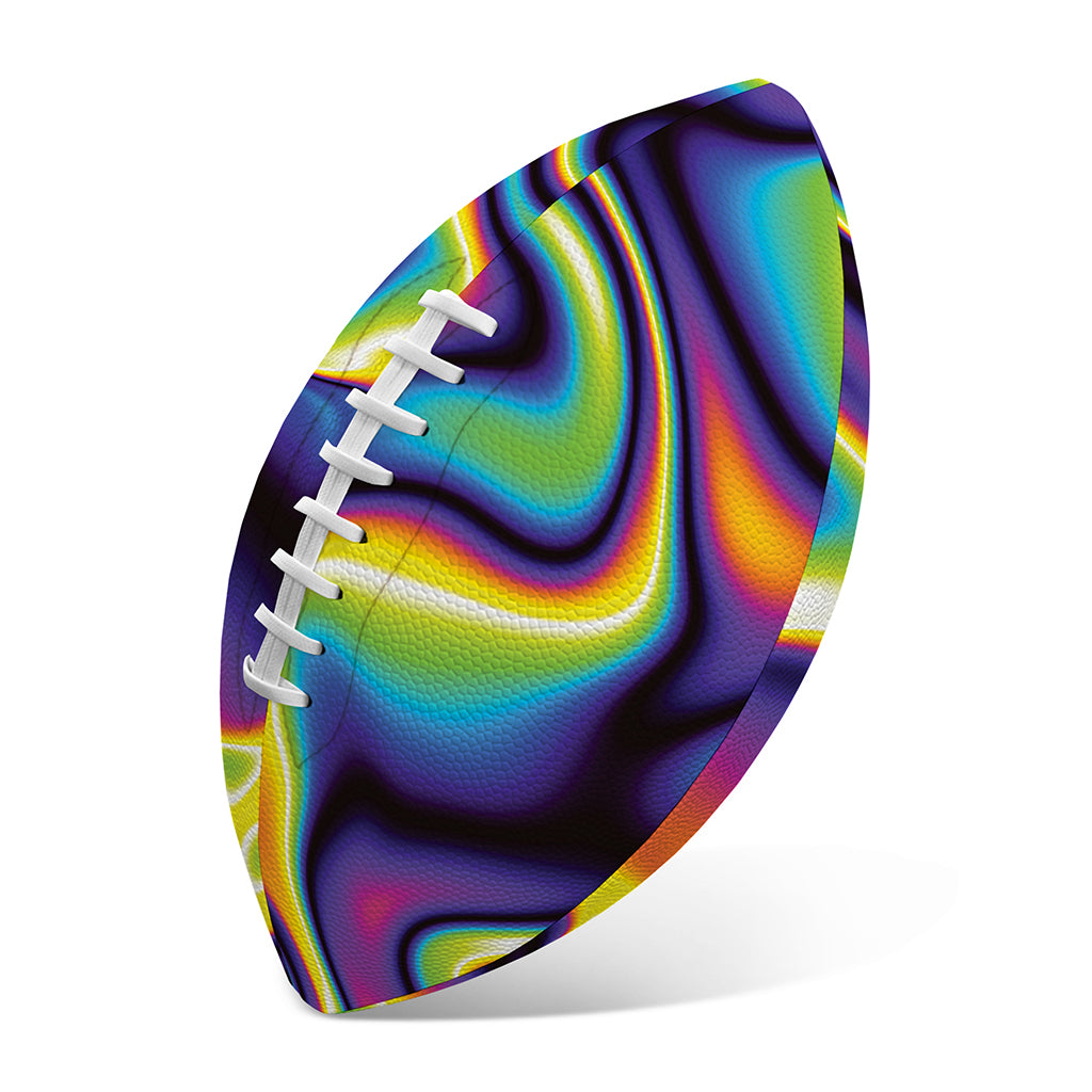 Psychedelic Wavy Print Rugby Ball
