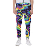 Psychedelic Wavy Print Scuba Joggers