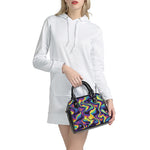 Psychedelic Wavy Print Shoulder Handbag