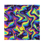 Psychedelic Wavy Print Silk Bandana