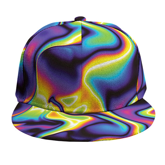 Psychedelic Wavy Print Snapback Cap