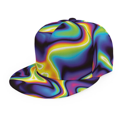 Psychedelic Wavy Print Snapback Cap