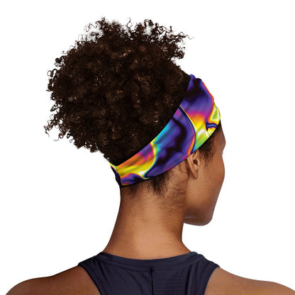 Psychedelic Wavy Print Sports Headband