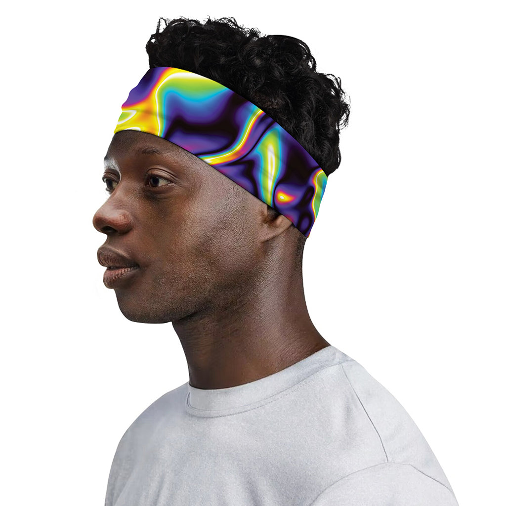 Psychedelic Wavy Print Sports Headband