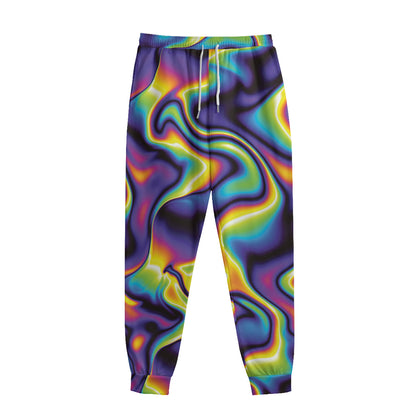 Psychedelic Wavy Print Sweatpants