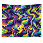 Psychedelic Wavy Print Tapestry