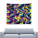 Psychedelic Wavy Print Tapestry