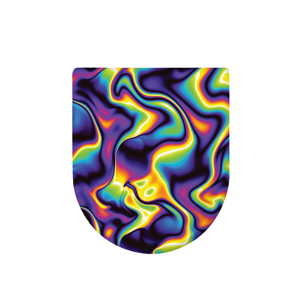Psychedelic Wavy Print Toilet Lid Cover