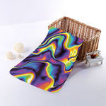 Psychedelic Wavy Print Towel