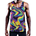 Psychedelic Wavy Print Training Tank Top