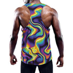 Psychedelic Wavy Print Training Tank Top
