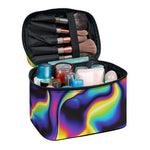 Psychedelic Wavy Print Travel Makeup Bag