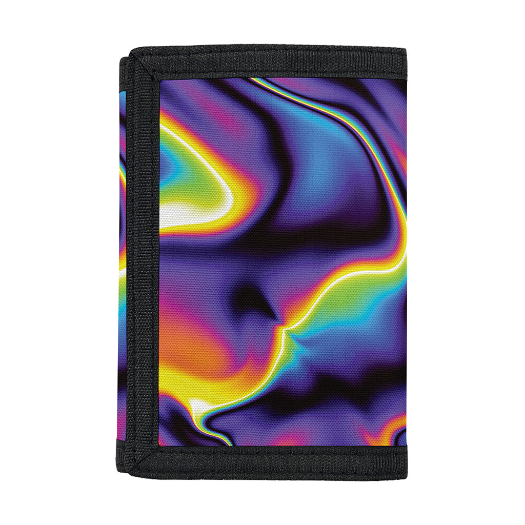 Psychedelic Wavy Print Trifold Wallet