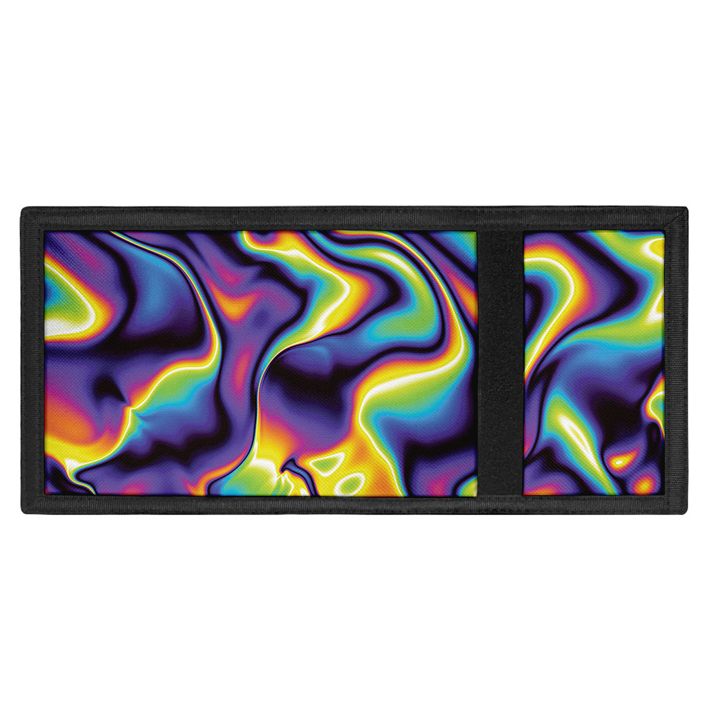 Psychedelic Wavy Print Trifold Wallet