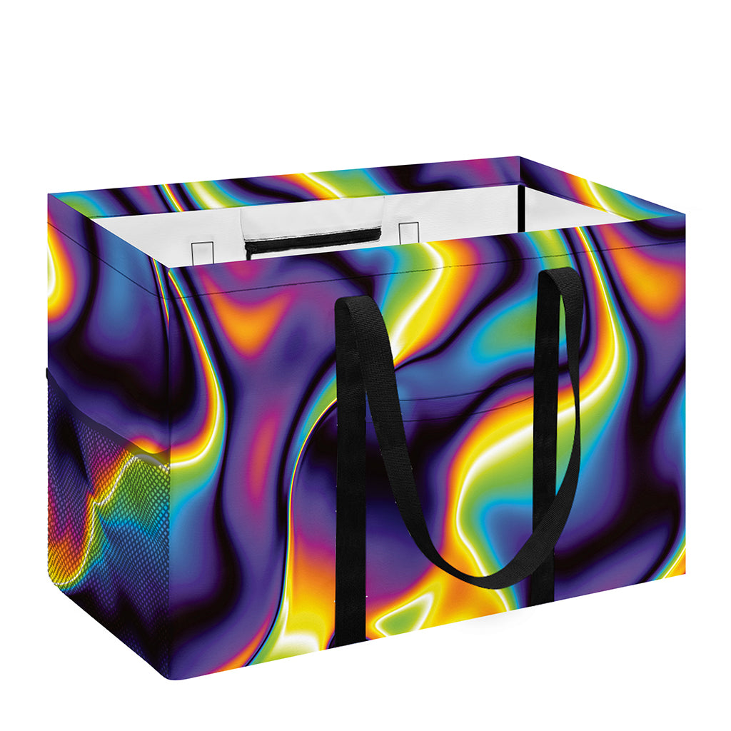Psychedelic Wavy Print Utility Tote Bag