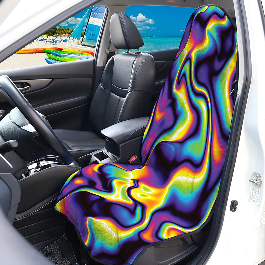 Psychedelic Wavy Print Waterproof Car Seat Cover