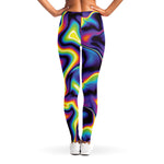 Psychedelic Wavy Print Women's Leggings