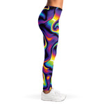 Psychedelic Wavy Print Women's Leggings