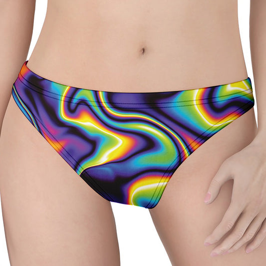 Psychedelic Wavy Print Women's Thong