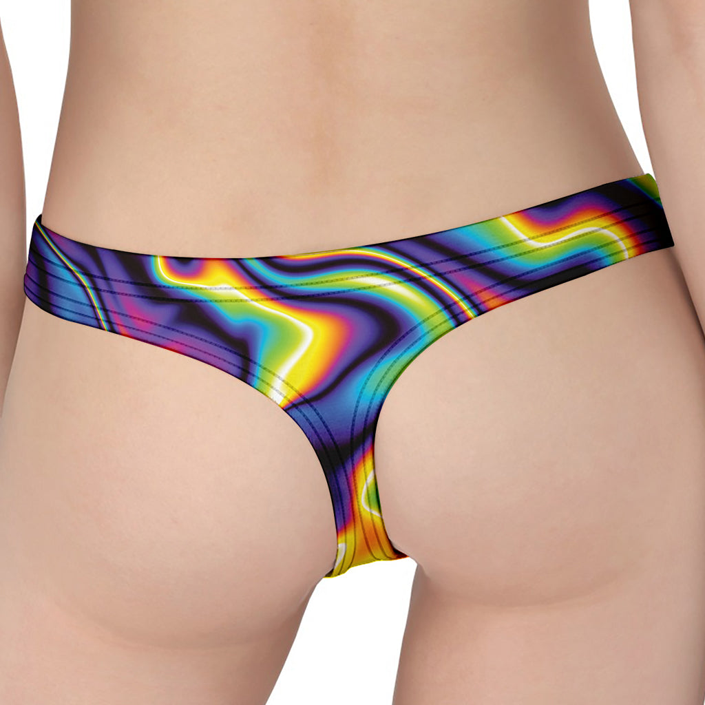 Psychedelic Wavy Print Women's Thong