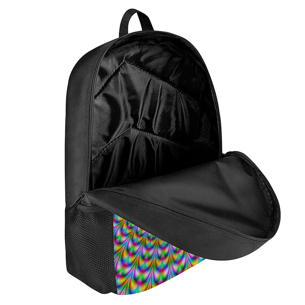 Psychedelic Web Optical Illusion 17 Inch Backpack