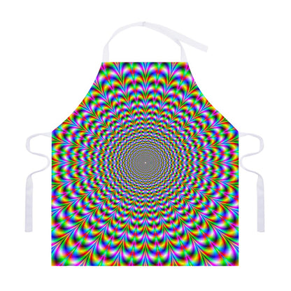 Psychedelic Web Optical Illusion Adjustable Apron