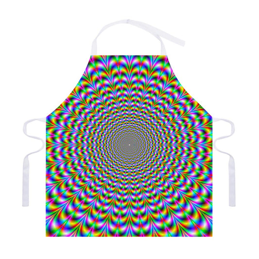 Psychedelic Web Optical Illusion Adjustable Apron