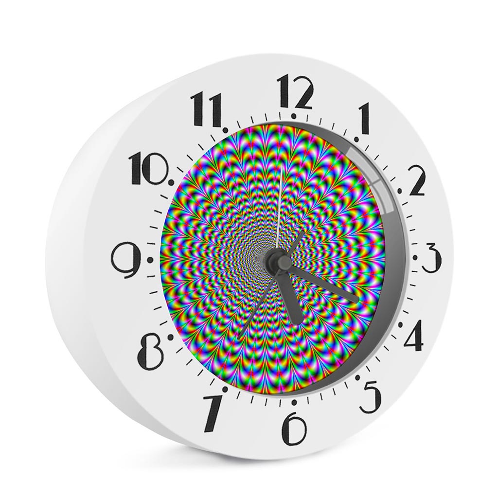 Psychedelic Web Optical Illusion Alarm Clock