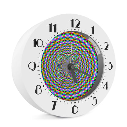 Psychedelic Web Optical Illusion Alarm Clock