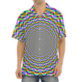 Psychedelic Web Optical Illusion Aloha Shirt