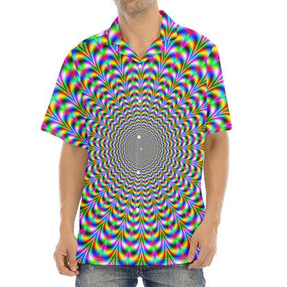 Psychedelic Web Optical Illusion Aloha Shirt