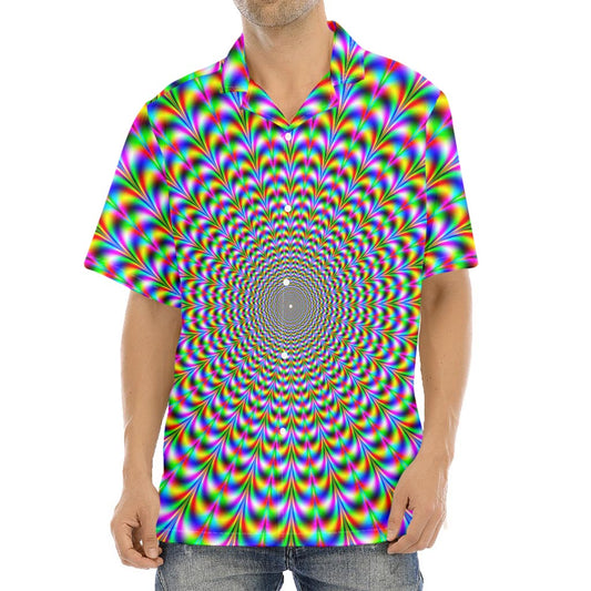 Psychedelic Web Optical Illusion Aloha Shirt