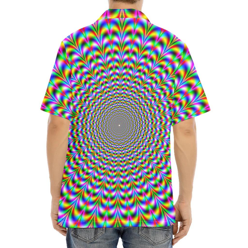 Psychedelic Web Optical Illusion Aloha Shirt