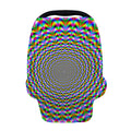 Psychedelic Web Optical Illusion Baby Seat Cover
