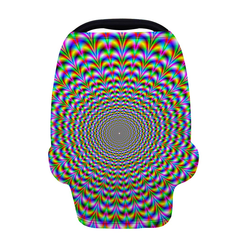 Psychedelic Web Optical Illusion Baby Seat Cover