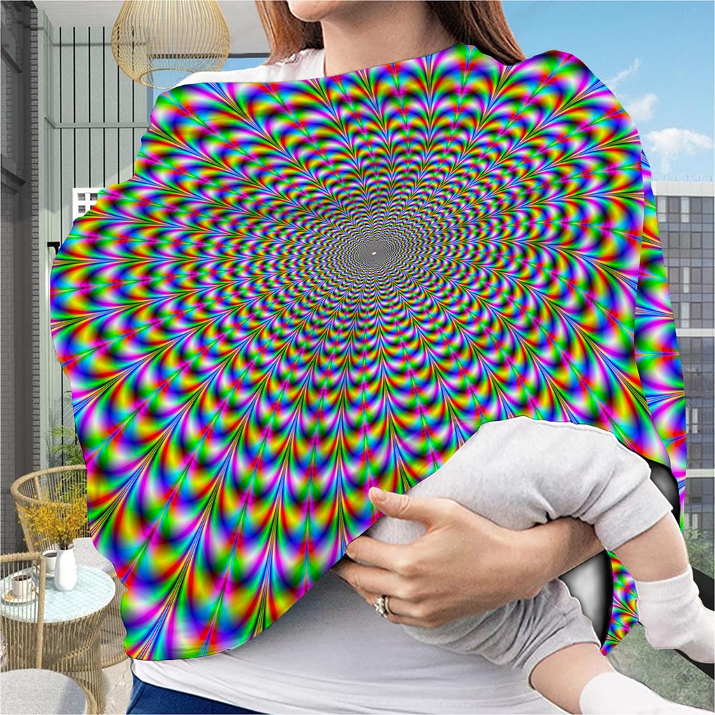 Psychedelic Web Optical Illusion Baby Seat Cover