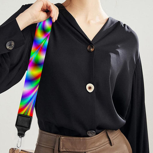 Psychedelic Web Optical Illusion Bag Strap